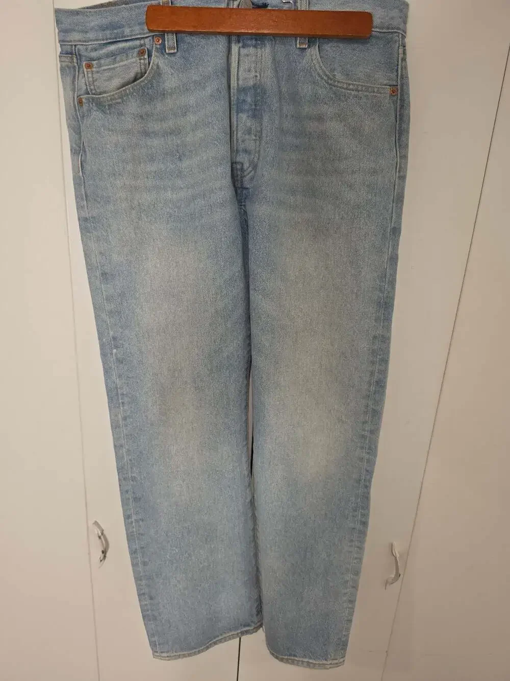 Levi's 501 Original Fit Button Fly Light Wash Denim Jeans
